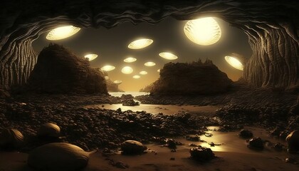 Poster - Another planet.Generative AI