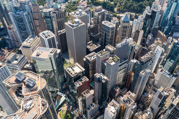 Wall Mural - Aerial view of Hong Kong city