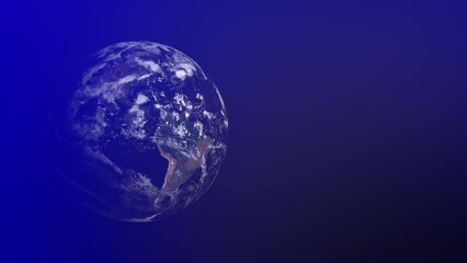 Wall Mural - Global communications, system and the world wide web. Digital world background. Blue planet earth from space. 