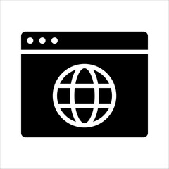Fototapete - Web browser vector icon, website symbol. Modern, simple flat for web site or mobile app, vector illustration on white background