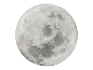 Wall Mural - full moon closeup showing the details of lunar surface and texture