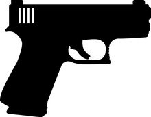 Hand Gun Pistol Svg Vector Cutfile For Cricut And Silhouette 