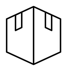 Fototapete - Box closed icon. Simple line, outline of packaging icons for ui and ux, website or mobile application on white background