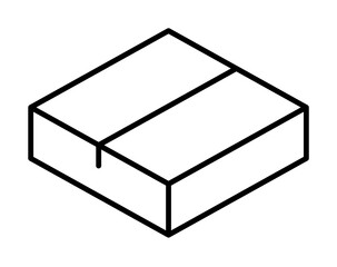 Fototapete - Box closed icon. Simple line, outline of packaging icons for ui and ux, website or mobile application on white background