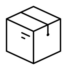 Fototapete - Box closed icon. Simple line, outline of packaging icons for ui and ux, website or mobile application on white background