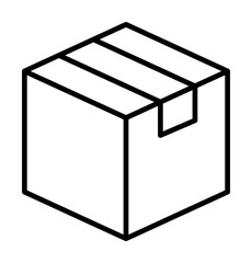 Fototapete - Box closed icon. Simple line, outline of packaging icons for ui and ux, website or mobile application on white background