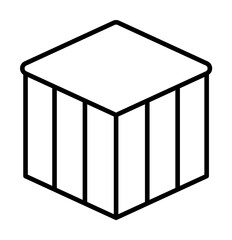 Fototapete - Box closed icon. Simple line, outline of packaging icons for ui and ux, website or mobile application on white background