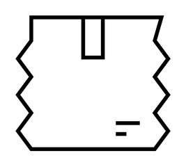 Fototapete - Box closed icon. Simple line, outline of packaging icons for ui and ux, website or mobile application on white background