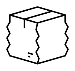 Fototapete - Box closed icon. Simple line, outline of packaging icons for ui and ux, website or mobile application on white background
