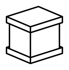 Fototapete - Box closed icon. Simple line, outline of packaging icons for ui and ux, website or mobile application on white background