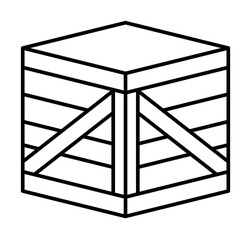 Fototapete - Box closed icon. Simple line, outline of packaging icons for ui and ux, website or mobile application on white background