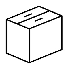 Fototapete - Box closed icon. Simple line, outline of packaging icons for ui and ux, website or mobile application on white background