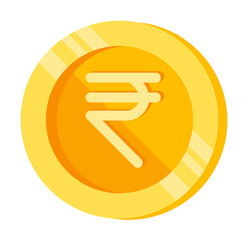 Poster - Rupee, coin, money color icon. Element of color finance signs. Premium quality graphic design icon. Signs and symbols collection icon for websites, web design on white background