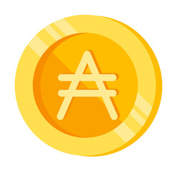 Sticker - Austral, coin, money color icon. Element of color finance signs. Premium quality graphic design icon. Signs and symbols collection icon for websites, web design on white background