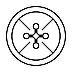 Poster - drone field outline icon on light background