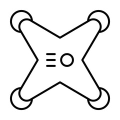 Poster - drone field outline icon on light background