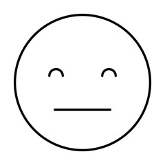 Poster - Agree, smiling, emotions icon. Simple line, outline expression of mood icons for ui and ux, website or mobile application on white background