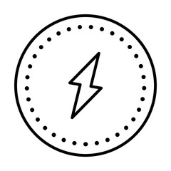 Poster - Circle, energy icon. Simple line, outline electro power icons for ui and ux, website or mobile application on white background