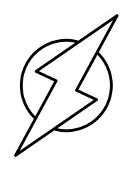 Poster - Circle, energy icon. Simple line, outline electro power icons for ui and ux, website or mobile application on white background