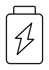 Poster - Battery, energy icon. Simple line, outline electro power icons for ui and ux, website or mobile application on white background