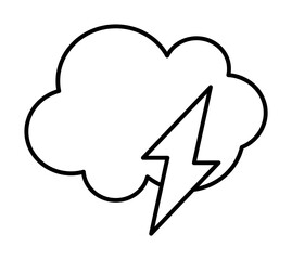 Poster - Storm, energy icon. Simple line, outline electro power icons for ui and ux, website or mobile application on white background