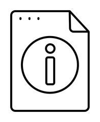 Poster - File, document, information icon. Simple line, outline of icons for ui and ux, website or mobile application on white background