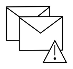 Poster - Email, alert, envelope icon. Simple line, outline of information transfer icons for ui and ux, website or mobile application on white background