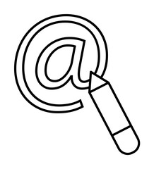 Fototapete - Email, pencil, message icon. Simple line, outline of information transfer icons for ui and ux, website or mobile application on white background