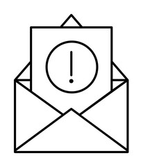 Poster - Email, alert, envelope icon. Simple line, outline of information transfer icons for ui and ux, website or mobile application on white background