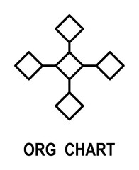 Poster - Organizational chart icon. Element of business structure icon for mobile concept and web apps. Thin line organizational chart icon can be used for web and mobile on white background
