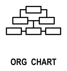 Poster - Organizational chart icon. Element of business structure icon for mobile concept and web apps. Thin line organizational chart icon can be used for web and mobile on white background
