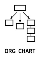 Poster - Organizational chart icon. Element of business structure icon for mobile concept and web apps. Thin line organizational chart icon can be used for web and mobile on white background