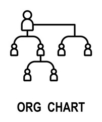 Poster - Organizational chart icon. Element of business structure icon for mobile concept and web apps. Thin line organizational chart icon can be used for web and mobile on white background