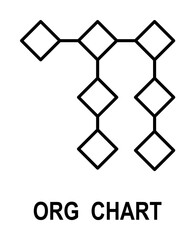 Poster - Organizational chart icon. Element of business structure icon for mobile concept and web apps. Thin line organizational chart icon can be used for web and mobile on white background