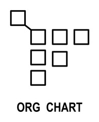 Poster - Organizational chart icon. Element of business structure icon for mobile concept and web apps. Thin line organizational chart icon can be used for web and mobile on white background