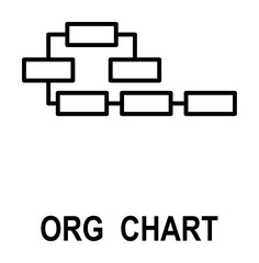 Poster - Organizational chart icon. Element of business structure icon for mobile concept and web apps. Thin line organizational chart icon can be used for web and mobile on white background
