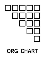 Poster - Organizational chart icon. Element of business structure icon for mobile concept and web apps. Thin line organizational chart icon can be used for web and mobile on white background