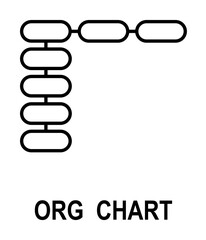Poster - Organizational chart icon. Element of business structure icon for mobile concept and web apps. Thin line organizational chart icon can be used for web and mobile on white background