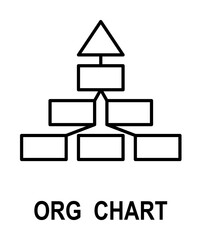 Poster - Organizational chart icon. Element of business structure icon for mobile concept and web apps. Thin line organizational chart icon can be used for web and mobile on white background