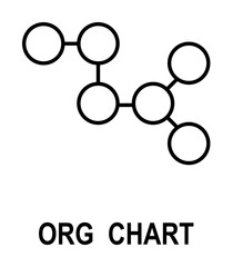 Poster - Organizational chart icon. Element of business structure icon for mobile concept and web apps. Thin line organizational chart icon can be used for web and mobile on white background