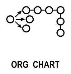 Poster - Organizational chart icon. Element of business structure icon for mobile concept and web apps. Thin line organizational chart icon can be used for web and mobile on white background