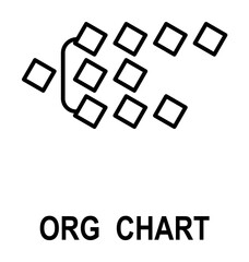 Poster - Organizational chart icon. Element of business structure icon for mobile concept and web apps. Thin line organizational chart icon can be used for web and mobile on white background
