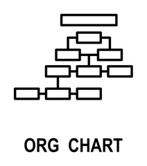 Poster - Organizational chart icon. Element of business structure icon for mobile concept and web apps. Thin line organizational chart icon can be used for web and mobile on white background