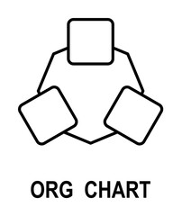 Poster - Organizational chart icon. Element of business structure icon for mobile concept and web apps. Thin line organizational chart icon can be used for web and mobile on white background