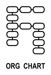 Poster - Organizational chart icon. Element of business structure icon for mobile concept and web apps. Thin line organizational chart icon can be used for web and mobile on white background