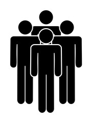 Poster - people, four, team icon. Element of a group of people icon. Premium quality graphic design icon. Signs and symbols collection icon for websites, web design on white background