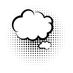 Poster - pop art, speech bubble, cloud icon. Element of speech bubble pop art style icon. Signs and symbols collection icon for websites, web design, mobile app on white background