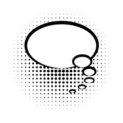 Poster - pop art, speech bubble icon. Element of speech bubble pop art style icon. Signs and symbols collection icon for websites, web design, mobile app on white background