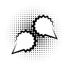 Poster - pop art, speech bubble icon. Element of speech bubble pop art style icon. Signs and symbols collection icon for websites, web design, mobile app on white background