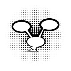 Poster - pop art, speech bubble icon. Element of speech bubble pop art style icon. Signs and symbols collection icon for websites, web design, mobile app on white background